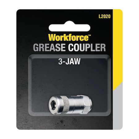 Workforce Grease Coupler, 3-Jaw, High Pressure L2020